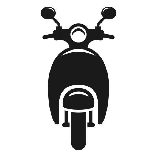 Moped Scooter Logo Design Retro Scooter Front View Vector Design — Stock Vector