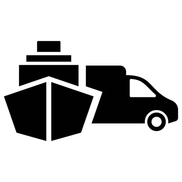 Shipping Delivery Symbol Ship Truck Mail Delivery Sign Vector Illustration — Stock Vector