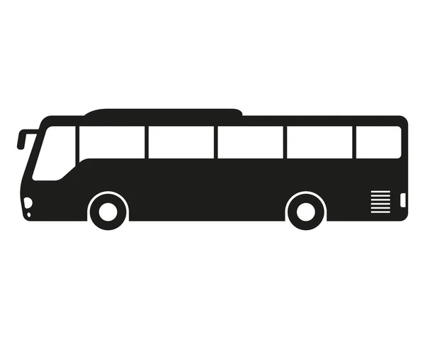 Ikona Bocznego Autobusu Symbol Transportu Publicznego Widok Boku Samochodu Ilustracja — Wektor stockowy