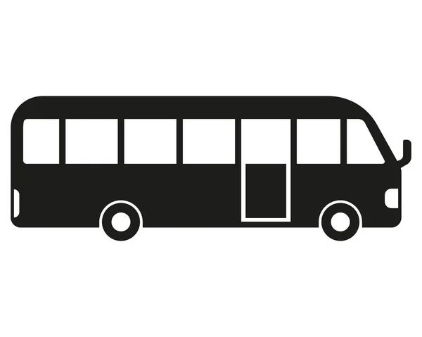 Εικόνα Πλευρικού Λεωφορείου Σύμβολο Δημόσιων Μεταφορών Οπτική Επαφή Αυτοκινήτου Εικονογράφηση — Διανυσματικό Αρχείο