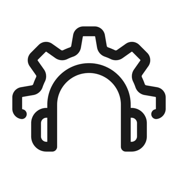 Support Ligne Concept Chatbot Support Technique Icône Vectoriel Illustration — Image vectorielle