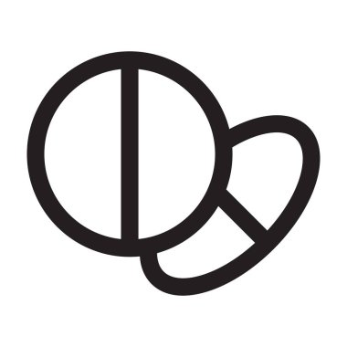 Tıbbi İlaç ya da kapsül simgesi, çizgi ya da ana vektör çizimi.