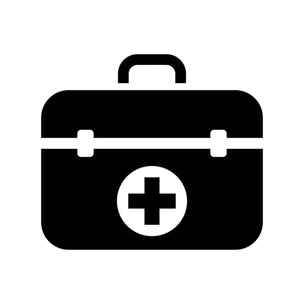 First Aid Kit Icon Symbol Vector Cross Safety Medical Treatment — ストックベクタ