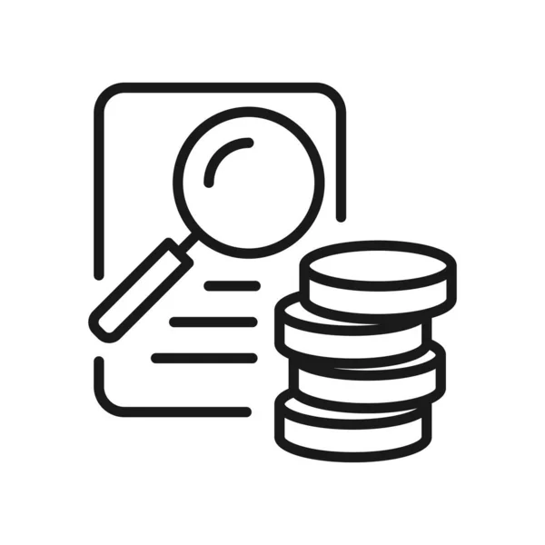 Planning Budget Icon Outline Style Icon Vector Illustration — ストックベクタ