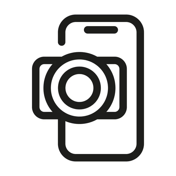 Take Push Phone Selfie Camera Phone Multi Cameras Icons — Stock Vector