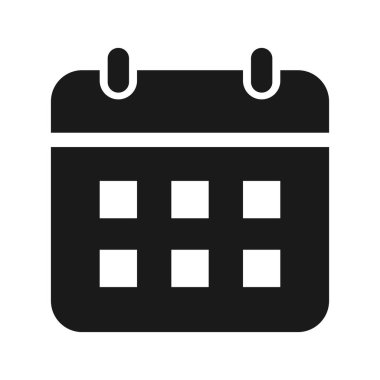 Duvar simgesinde takvim. Zamanlama, tarih simgesi vektör çizimi