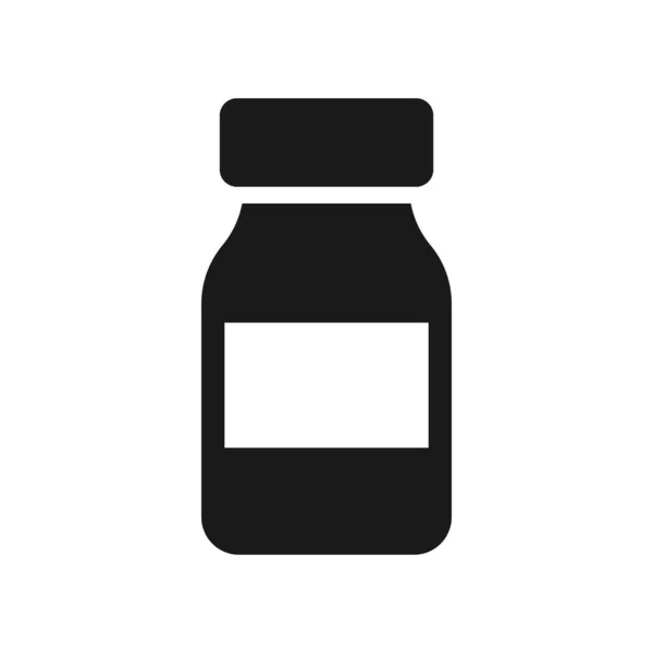 Medicine Bottle Icon Pill Bottle Vector Illustration — Stock Vector