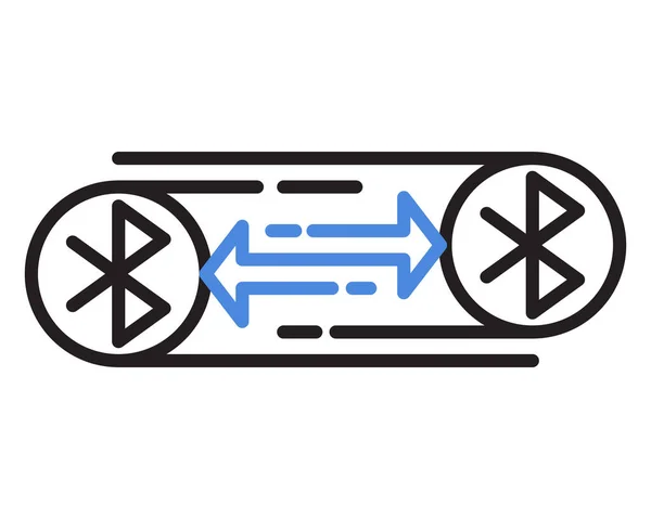 Icona Connessione Bluetooth Illustrazione Vettoriale Della Tecnologia Wireless — Vettoriale Stock