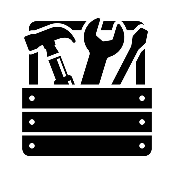 Toolbox Tool Kit Tool Box Fixing Repair Renovation Vector Illustration — Vettoriale Stock