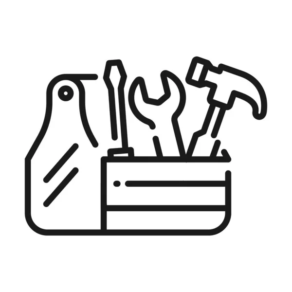 Toolbox Toolkit Instrument Tool Box Fixing Repair Renovation Vector Illustration — стоковый вектор