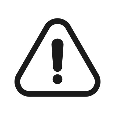 Uyarı işareti çıkartması. Düz Tehlike Uyarı Vektör Çizimi