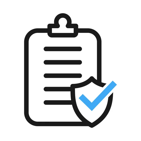 Contract Coverage Icon Insurance Policy Line Vector Illustration — ストックベクタ