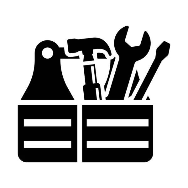 Toolbox Tool Kit Tool Box Fixing Repair Renovation Vector Illustration — Vettoriale Stock