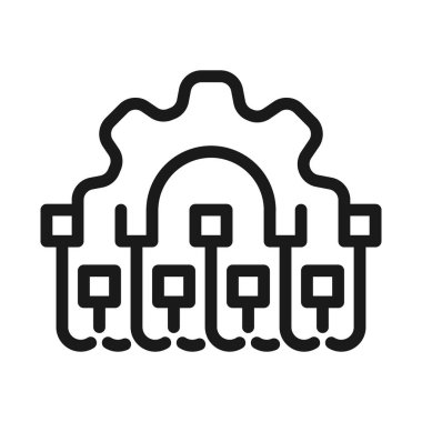 Dijital Dönüşüm simgesi. Dijital dönüşüm veya hesaplama sembolü çizimi