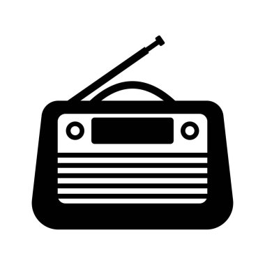 Radio or podcast icon. Radio internet or broadcast symbol vector illustration