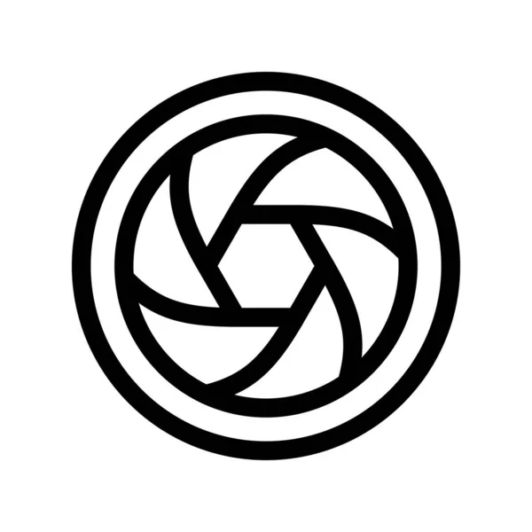 Camera Shutter Objective Thin Line Icon Aperture Symbol Vector Illustration — 스톡 벡터