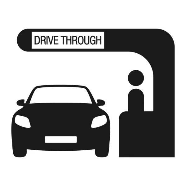 Drive Icon Order Pickup Symbol Vector Illustration — 스톡 벡터