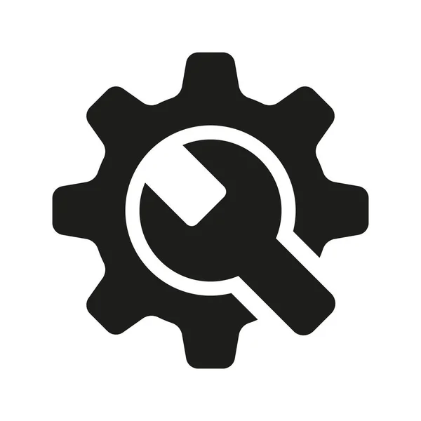 Setting Maintenance Icon Gear Symbol Vector Illustration — Stock Vector