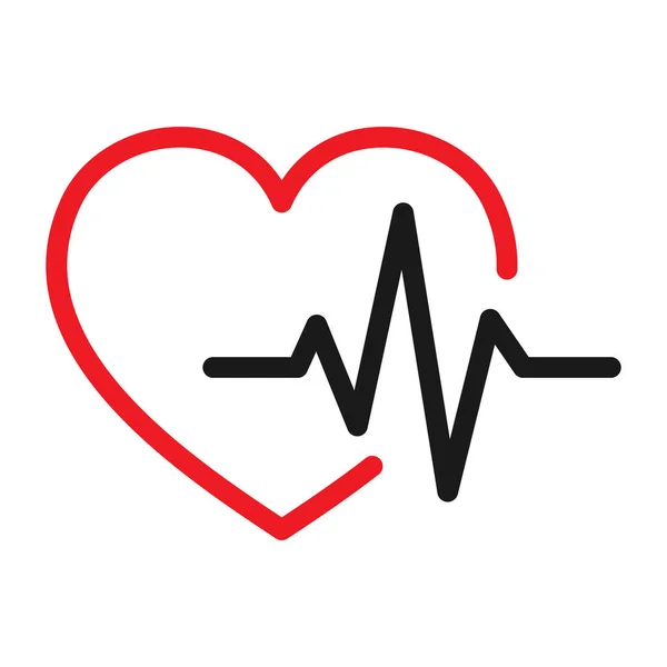 Warning Triangle Icon Failure Icon Heart Sign Heart Attack Medical — Vector de stock