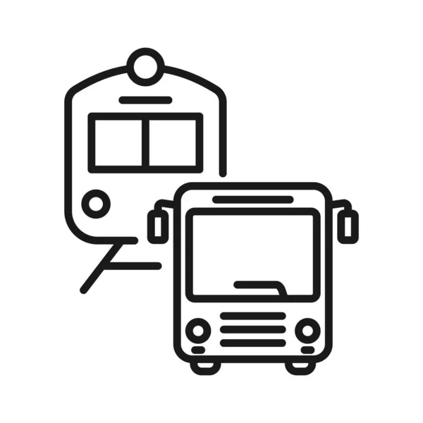 Transport Icon Train Bus Vector Symbol Illustration — Wektor stockowy