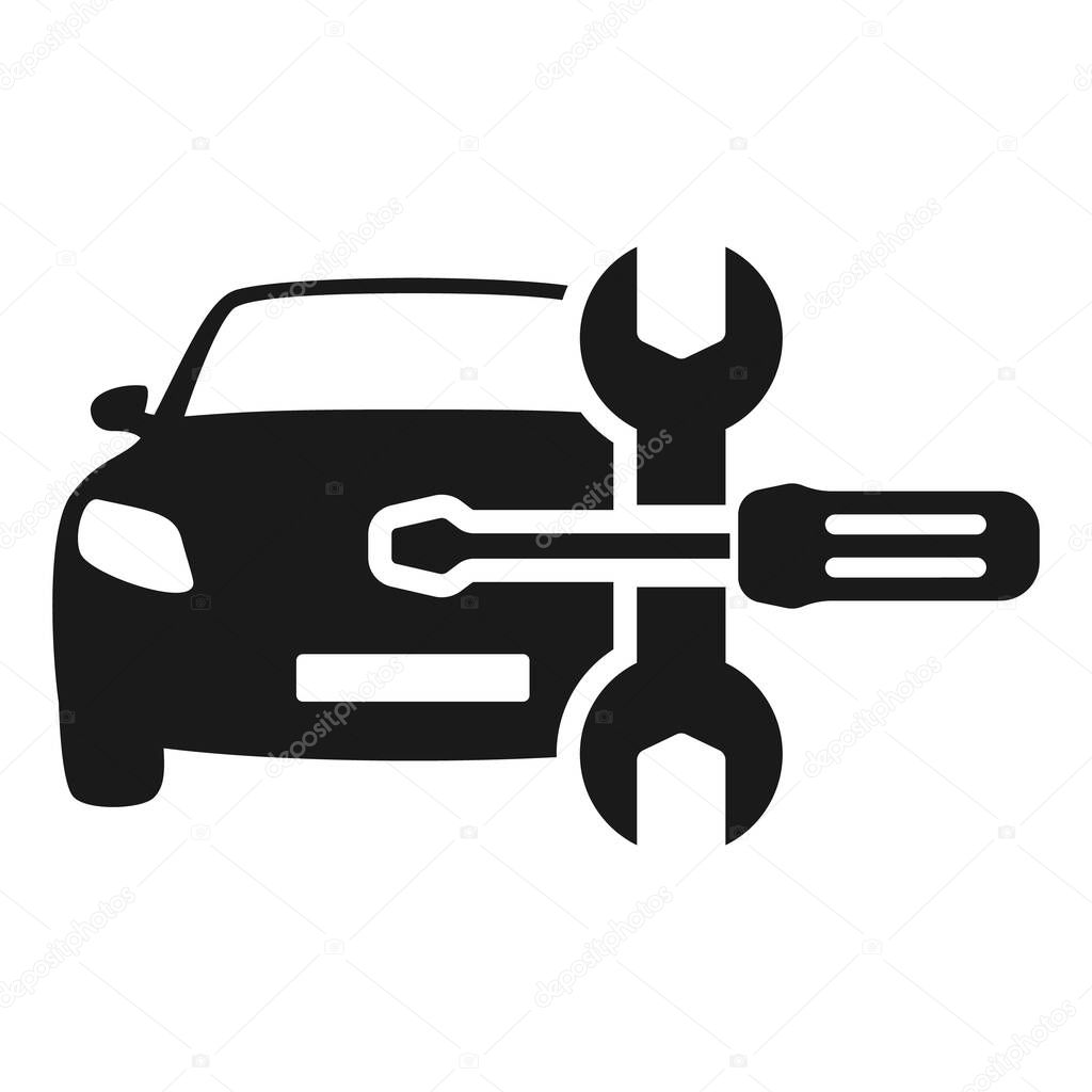 Automotive repair icon car service. Mechanic tools, vector illustration