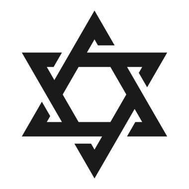 Star of David icon. Judaism and Jewish identity Vector symbol illustration