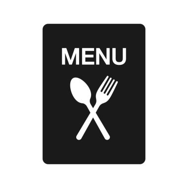 Food menu card icon. Restaurant menu Vector symbol illustration