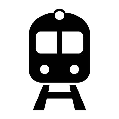 Train and railroad icon. Bullet train Vector symbol illustration