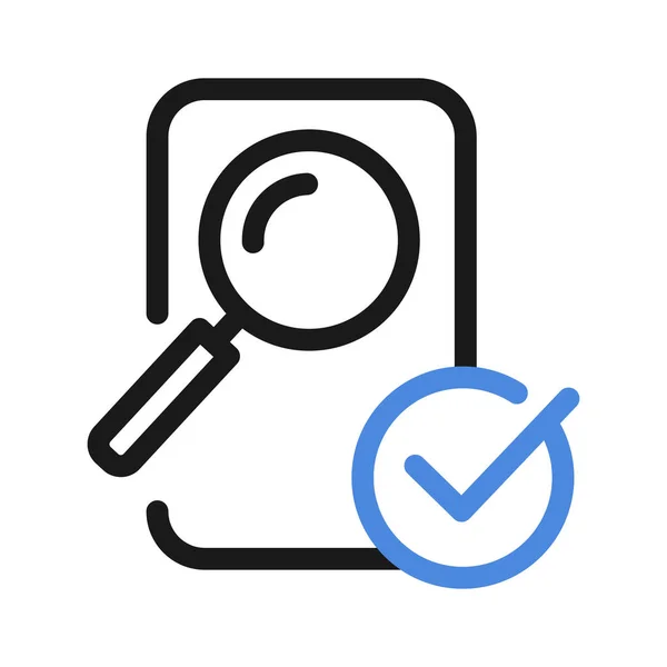 Audit Document Inspection Result Report Icon Review Statement Vector Illustration – Stock-vektor