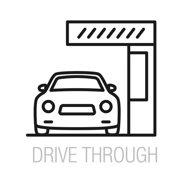 Drive Icon Outline Line Style Symbol Vector Illustration — 스톡 벡터