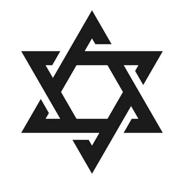 Star David Icon Judaism Jewish Identity Vector Symbol Illustration — стоковый вектор