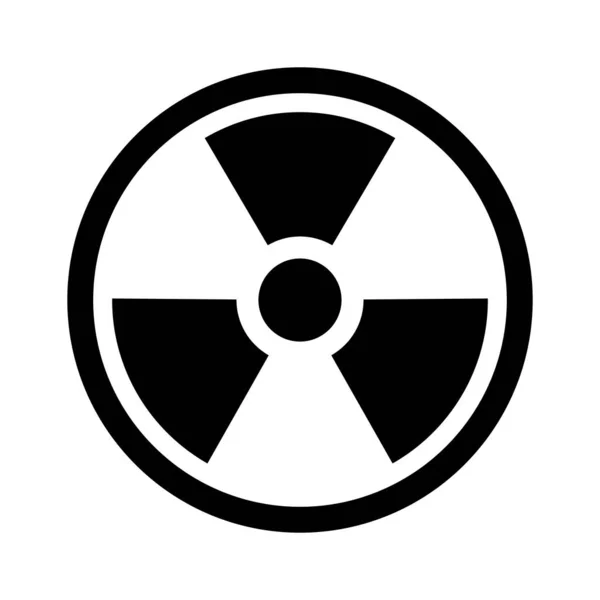 Radioactive Hazard Icon Radio Active Nuclear Bomb Vector Illustration — Stock vektor