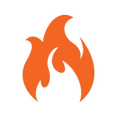 Fire icon. Flat flame vector illustration