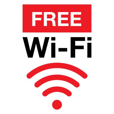 Free WiFi zone icon. Wifi sign wave signal Vector illustration. 