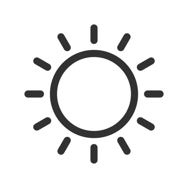 Brightness Icon Intensity Setting Vector Illustration Sun Rays Symbol — Archivo Imágenes Vectoriales
