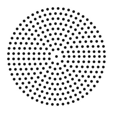 Abstract black dot circle icon. Halftone dots circle Vector illustration