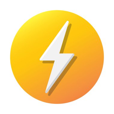 Energy lightning flat icon. Lightning, electric power Vector illustration