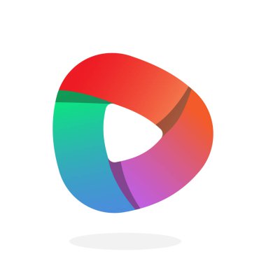 Play Logo symbol. Video or Music player Vector illustration