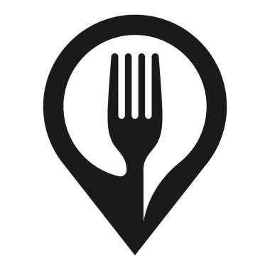 Restaurant point location icon. Restaurant map Vector illustration. 