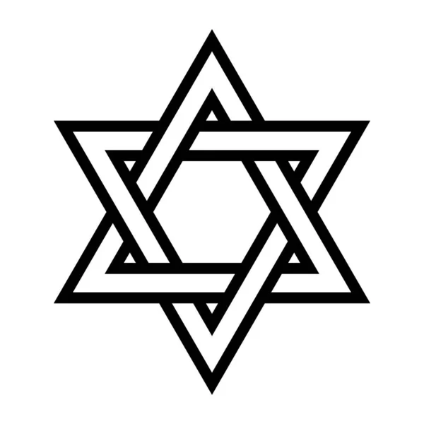 Star David Icon Judaism Jewish Identity Vector Symbol Illustration — Stockový vektor