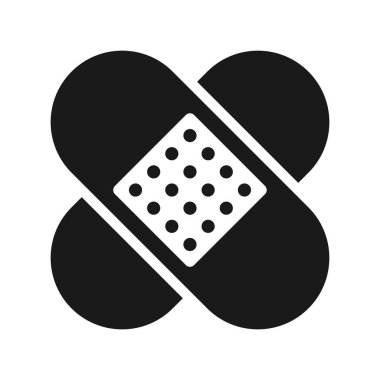 Band aid or Plaster, medical bandage icon. Adhesive Bandage Vector illustration