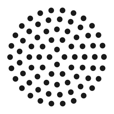 Abstract black dot circle icon. Halftone dots circle Vector illustration