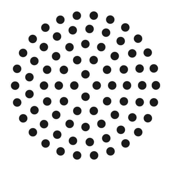 Abstract Black Dot Circle Icon Halftone Dots Circle Vector Illustration — Wektor stockowy