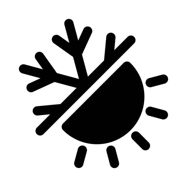 Thermal Insulation Icon Sun Snowflake Sign Vector Illustration — Archivo Imágenes Vectoriales