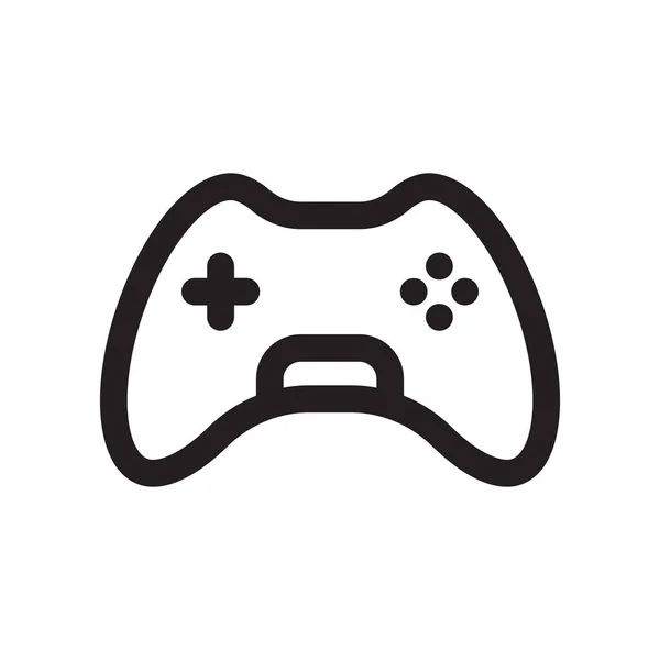 Game Controller Outline Gamepad Icon Minimal Gaming Symbol Vector Illustration — Vettoriale Stock