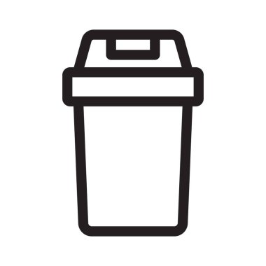 Trash can outline icon. Trash bin vector illustration