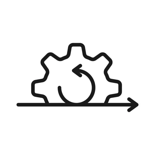 Agile Process Line Icon Circle Point Vector Illustration — 스톡 벡터