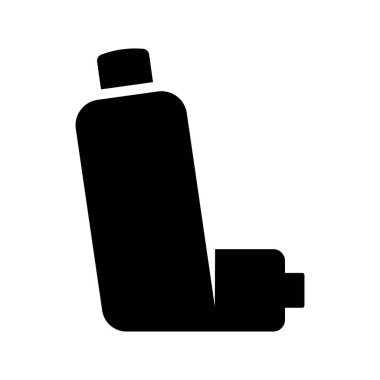Asthma inhaler icon. Lung disease treatment vector illustration