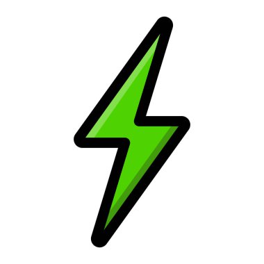 Energy lightning outline icon. lightning bolt line Vector illustration