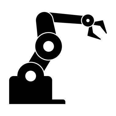 Robotic arm or Mechanical arm icon. Robot arm vector illustration